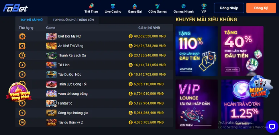 Hình ảnh ưu đãi nạp tiền lần đầu tại 138bet link